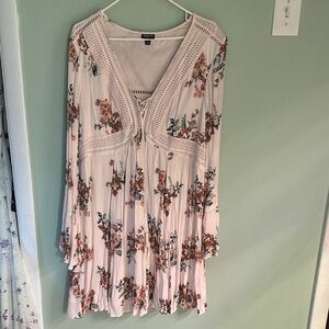 Floral Pink Dress torrid size 1